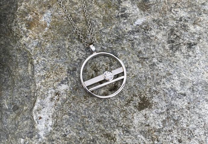 Anhänger "Meeresstimmung", Platin Brillant, 4.680€ Anhänger Platin Diamant