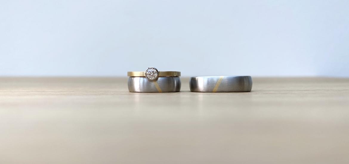 Trauringe Platin Gelbgold