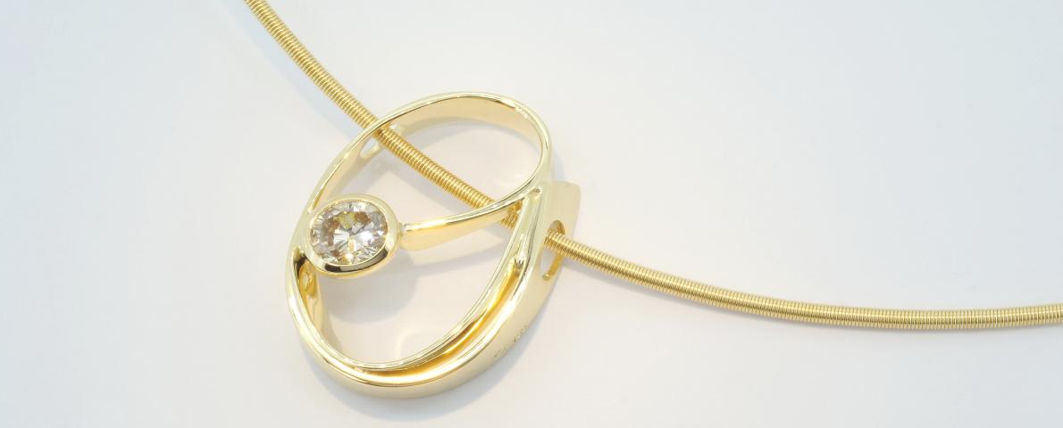 Diamantschmuck Anhänger „Orchidee“ Diamantschmuck Anhänger
