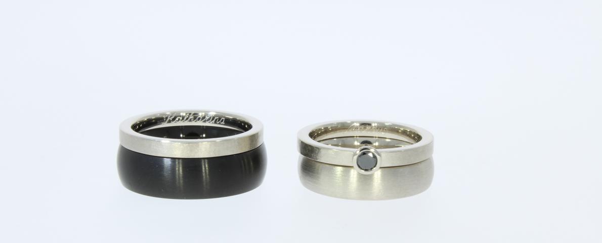 schwarze Trauringe Carbon