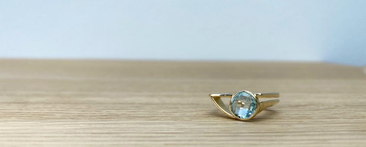 Ring "blauer See" 2.450€ Ring Silbersee
