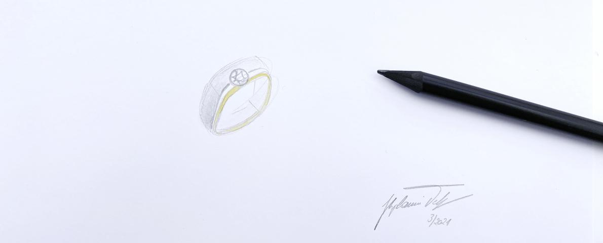 Die Ideen-Skizze Skizze Brillantschmuck