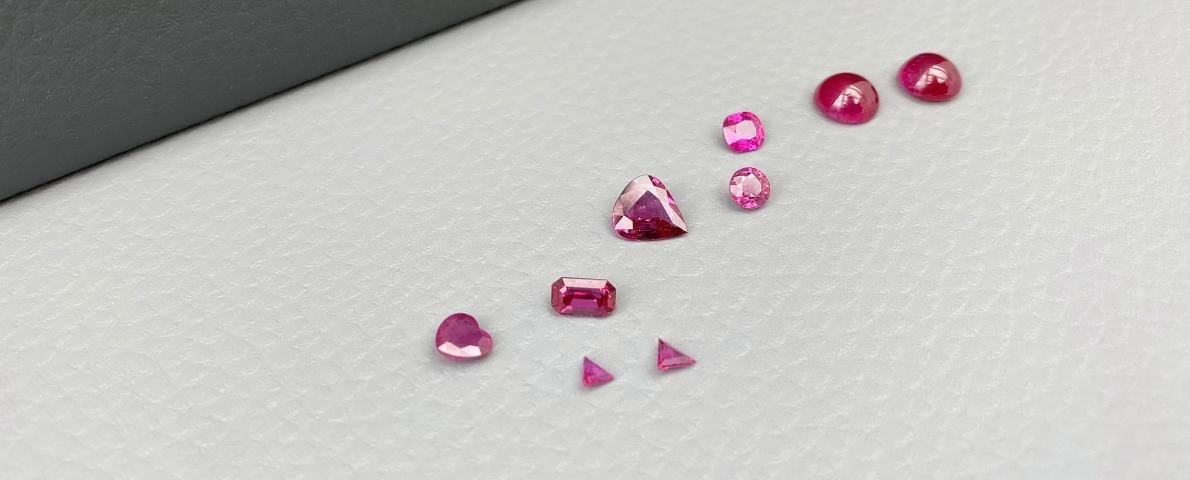 Rubine für neue Schmuck-Entwürfe Rubine