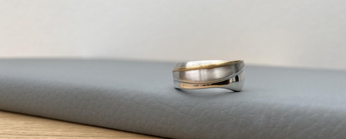 Ring "Wellen" Ring Silber Gold individuell