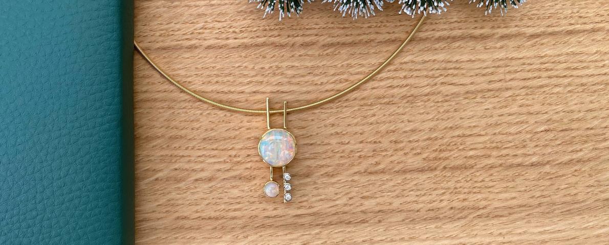 Opalanhänger Opalcollier