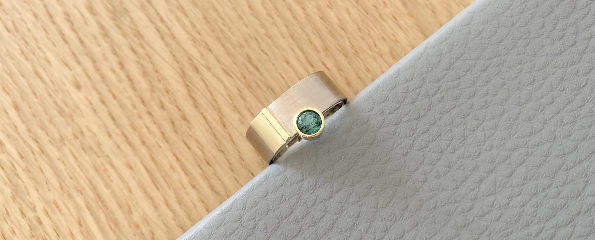 Ring Weißgold mit Stein