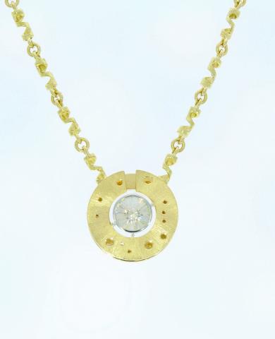 Diamantschmuck Collier "Lichtstrahl" Diamantschmuck Collier Unikat