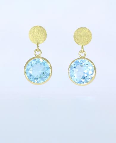 Topas-Ohrschmuck "Meeresblau" Topas Ohrschmuck