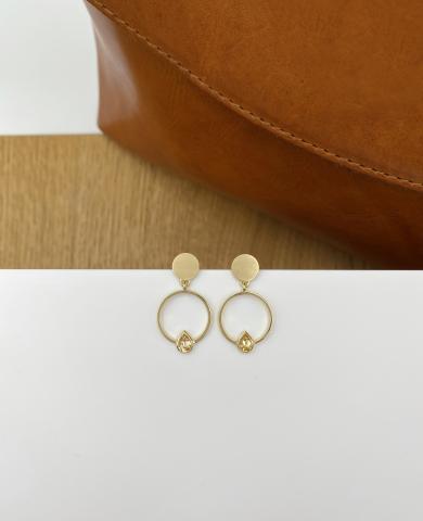 Ohrschmuck "Freudentränen", Gold, Citrine Ohrschmuck Grossular