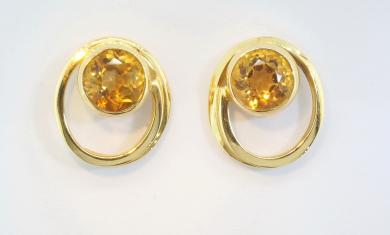 Citrinohrschmuck „Sonnenlicht“ Citrinohrschmuck Unikat