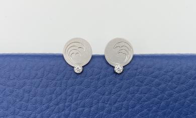 Ohrschmuck "Wellen am Meer" Platin Ohrschmuck Diamant