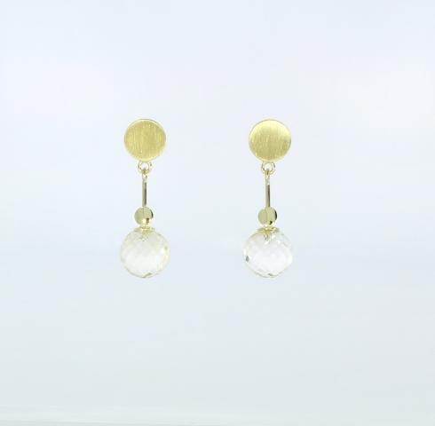 Ohrschmuck "green line" Gold Ohrschmuck schlicht Pampeln facettiert