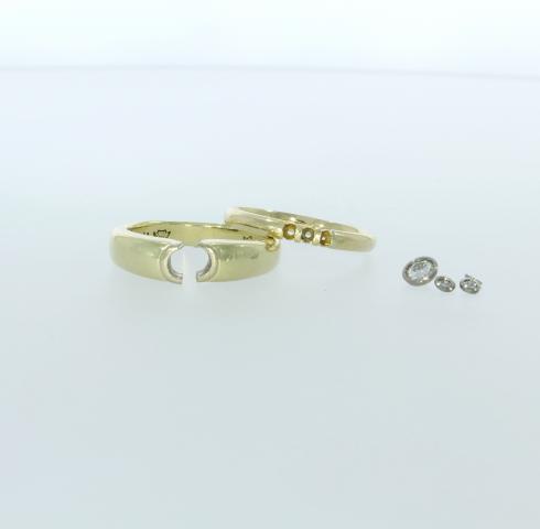 vorher Schmuck aus alten Ringen