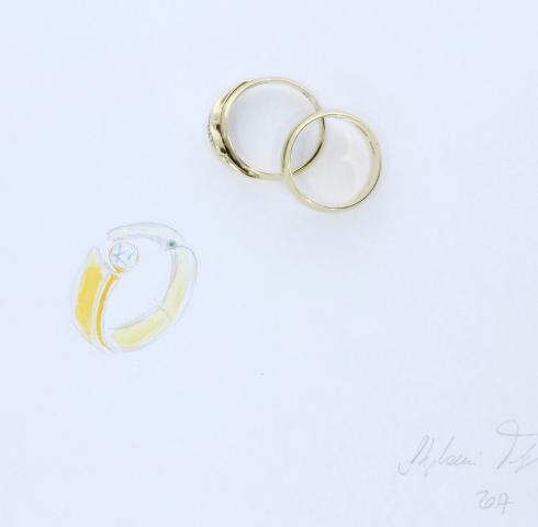 die Idee Skizze für eine Ring-Neugestaltung