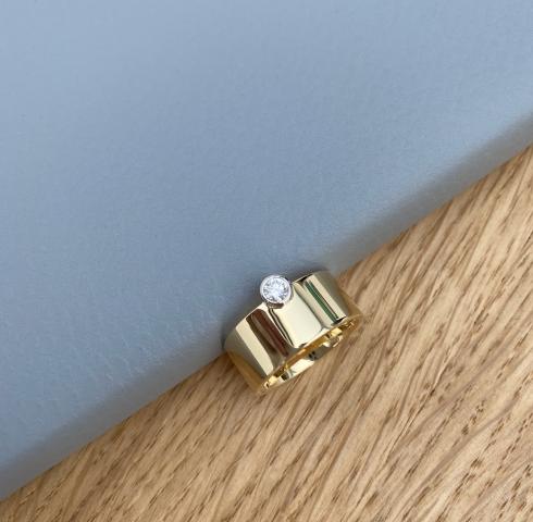 Ring "Sun" Ring Gold Brillant