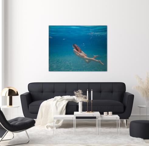 Ocean Reflection - Free Diving 80x100cm Ocean Reflection - Free Diving 80x100cm