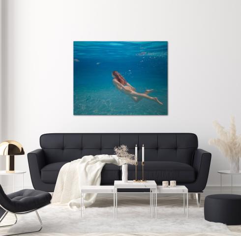 Ocean Reflection - Free Diving, 80x100cm Ocean Reflection - Free Diving, 80x100cm