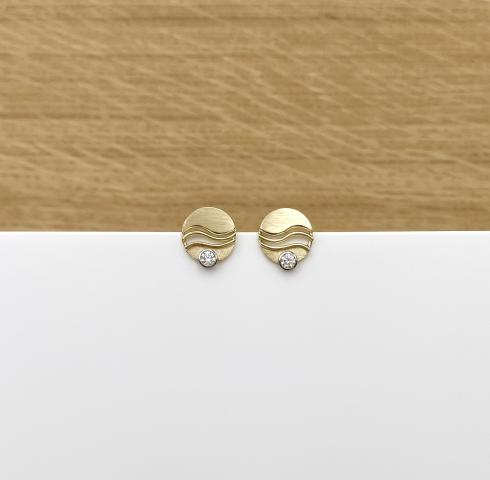 Ohrschmuck "Wellen" ausgefallener Goldschmuck