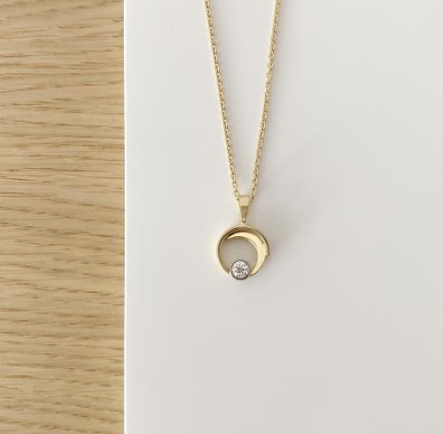 Anhänger "Sonne und Mond" Diamantanhänger