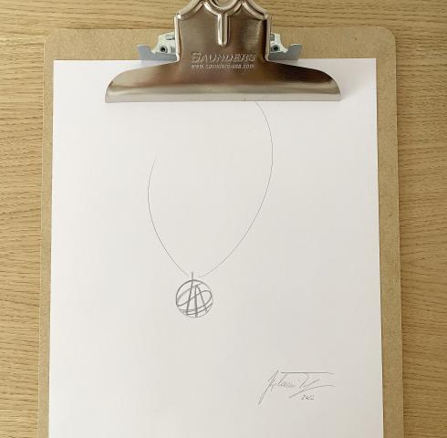 Anhänger mit Initialien Anhänger mit Monogramm