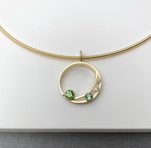 Anhänger "Sommerglück", Turmalin, Gold 3.680 €, zzgl. Reif Anhänger Turmalin