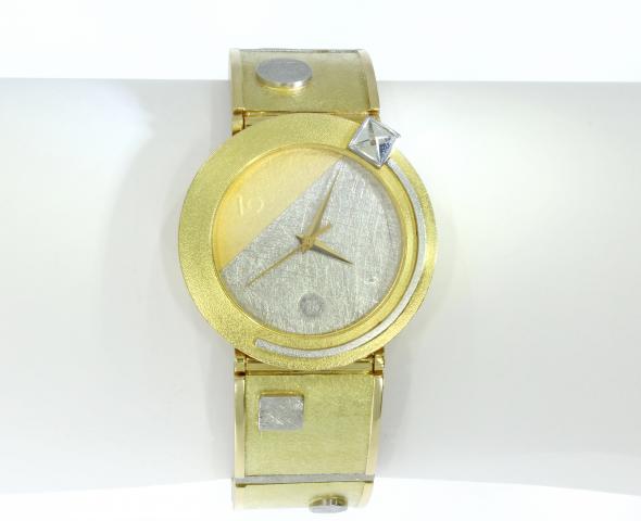 Herrenuhr in Gold und Platin ausgefallene Schmuckuhr gold Herren