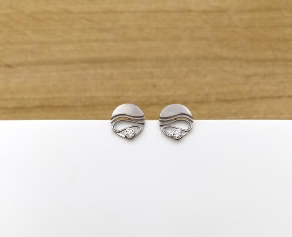 Ohrschmuck "Wellen am Meer" individueller Diamantschmuck