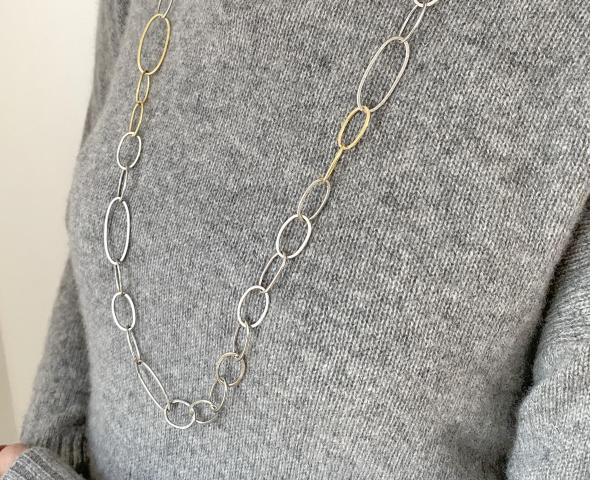 Platin Gelbgoldkette