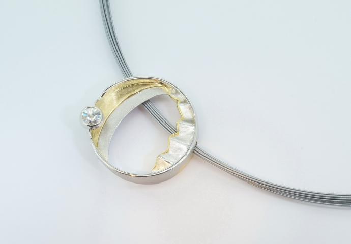 Diamantschmuck Anhänger „Abendhimmel“ Diamantschmuck Unikat