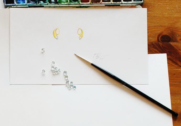 Schmuck Skizze Umarbeitung