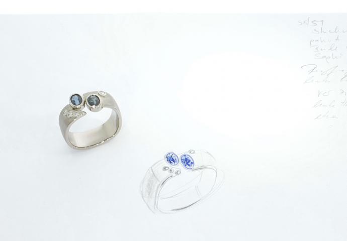 Schmuckumarbeitung Saphir Ring