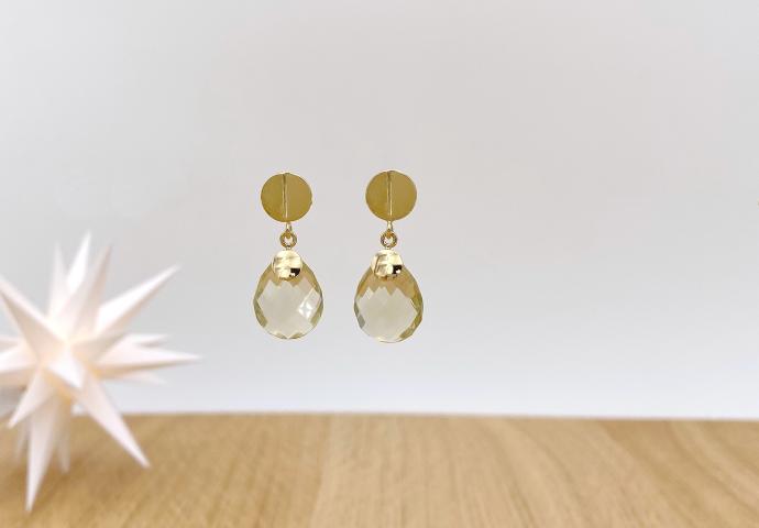 Ohrschmuck mit Prasiolith Ohrschmuck Prasiloth