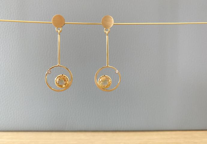 Ohrschmuck mit Citrin Ohrschmuck Citrin