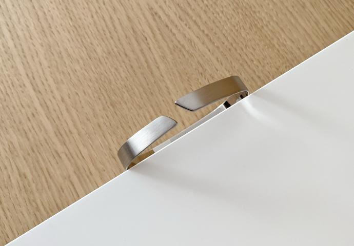 schlichter Weißgold Armreifen Armreifen Weißgold