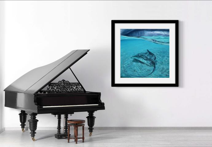 Stingray Ocean Painting