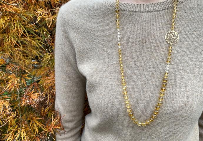 Kette "sunlight", Citrin mit Gelbgold Kette sunlight